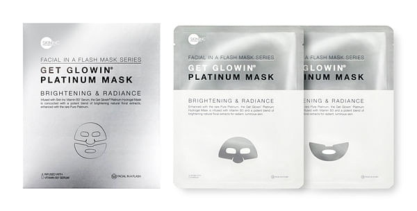 skin inc facial in a flash mask series - platinum get glowin brightening mask singapore