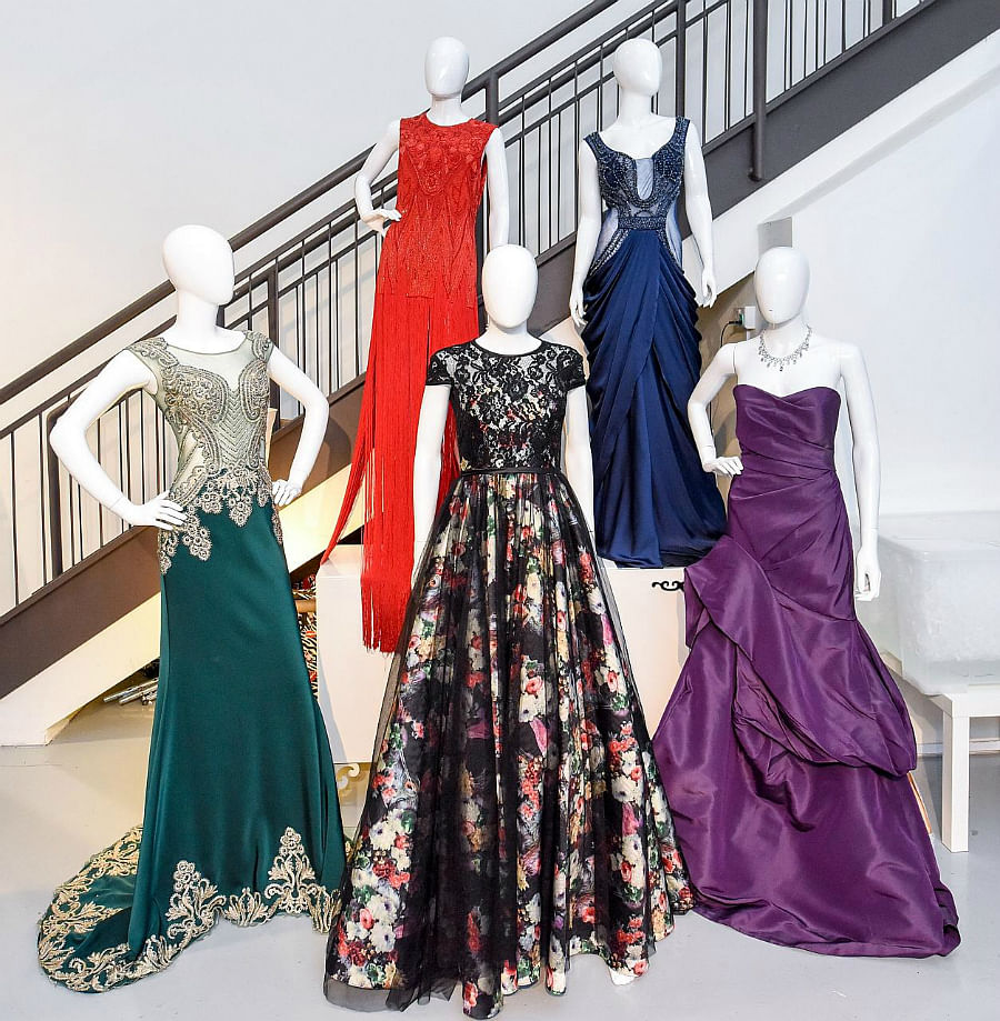 Renting best sale evening gowns